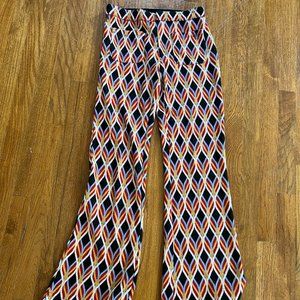 Free People 70s Patterned Flare Pants